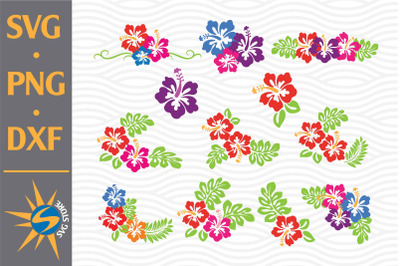 Hibiscus SVG, PNG, DXF Digital Files Include