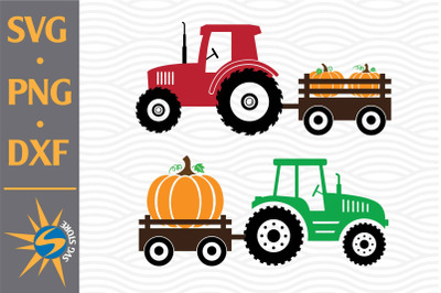 Tractor Pumpkin SVG, PNG, DXF Digital Files Include