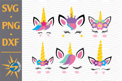 Unicorn Head SVG, PNG, DXF Digital Files Include