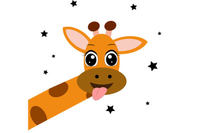 Cute giraffe svg, giraffe clip art, giraffe instant download, giraffe