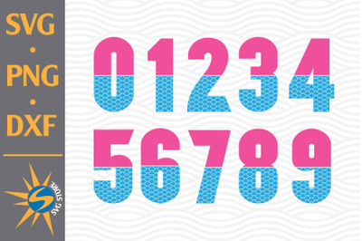 Mermaid Numbers SVG, PNG, DXF Digital Files Include