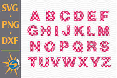 Dot Polka Letter SVG, PNG, DXF Digital Files Include