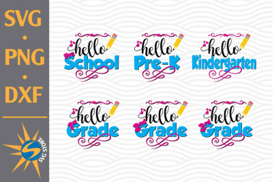 Hello Education SVG, PNG, DXF Digital Files Include
