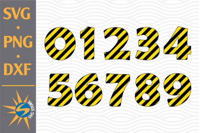 Construction Numbers SVG, PNG, DXF Digital Files Include