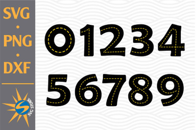 Road Numbers SVG, PNG, DXF Digital Files Include