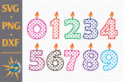 Birthday Numbers SVG, PNG, DXF Digital Files Include