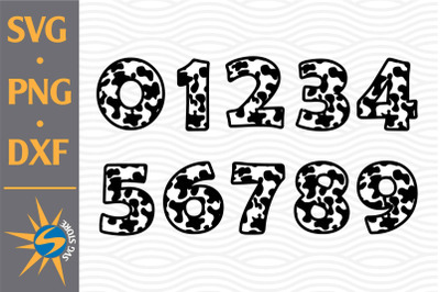 Cow Numbers SVG, PNG, DXF Digital Files Include