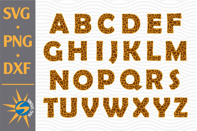 Giraffe Letters SVG, PNG, DXF Digital Files Include