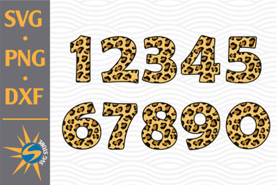 Cheetah Numbers SVG, PNG, DXF Digital Files Include