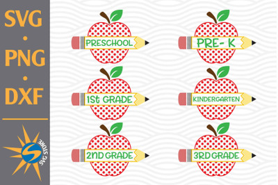 Apple Pencil Education SVG, PNG, DXF Digital Files Include