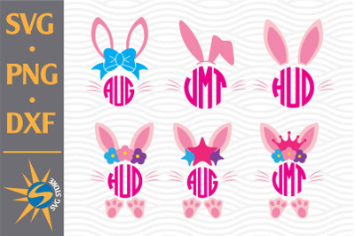 Easter Head Monogram SVG&2C; PNG&2C; DXF Digital Files Include