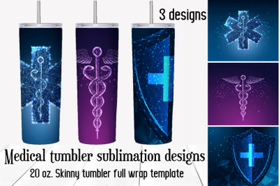 Medical tumbler sublimation designs