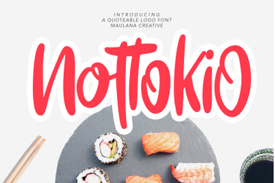 Nottokio Quoteable Logo Font