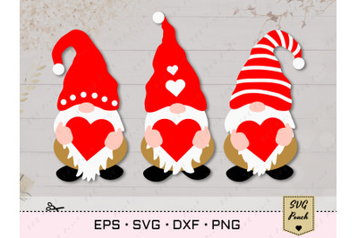 Valentine Gnomes SVG
