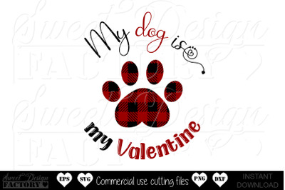 Dog valentine SVG