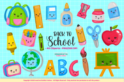 Back to school Cliparts set