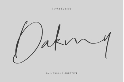 Dakmy Signature Brush Font