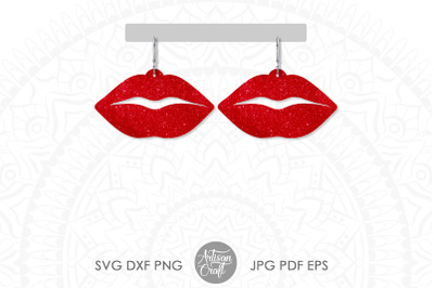 Lips earrings SVG, Valentine earrings