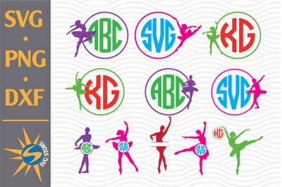 Ballet&nbsp;Monogram SVG, PNG, DXF Digital Files Include