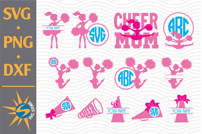 Cheer Monogram SVG&2C; PNG&2C; DXF Digital Files Include