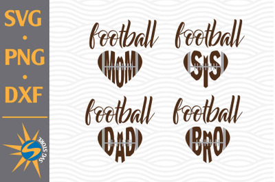 Football Family SVG, PNG, DXF Digital Files Include