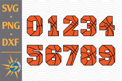 Basketball Numbers SVG, PNG, DXF Digital Files Include