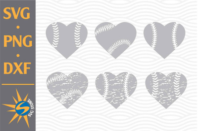 Distressed Heart Baseball SVG, PNG, DXF Digital Files Include