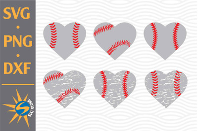 Distressed Heart Baseball SVG, PNG, DXF Digital Files Include