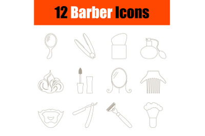 Barber Icon Set