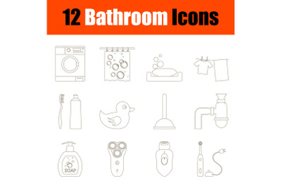 Bathroom Icon Set