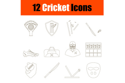 Cricket Icon Set