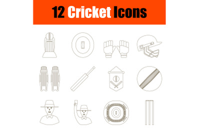 Cricket Icon Set