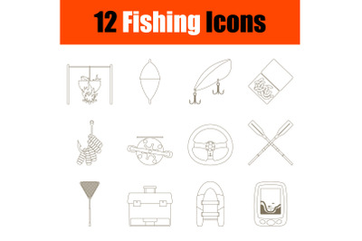 Fishing Icon Set