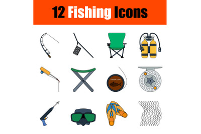 Fishing Icon Set