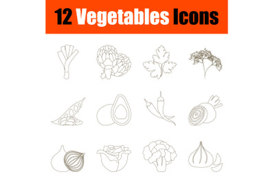 Vegetables Icon Set