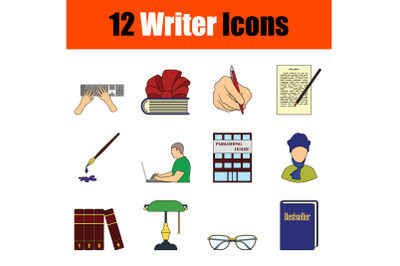 Writer Icon Set