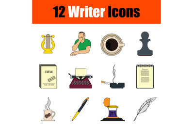 Writer Icon Set