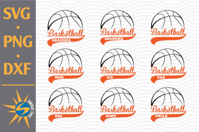 Basketball Family SVG, PNG, DXF Digital Files Include