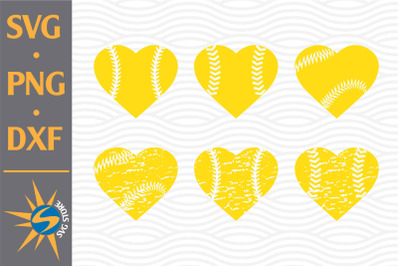 Heart Softball SVG, PNG, DXF Digital Files Include