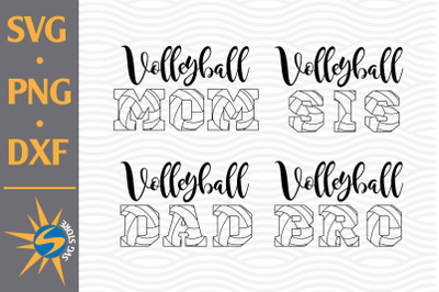 Volleyball Family SVG, PNG, DXF Digital Files Include