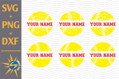 Split Softball SVG&2C; PNG&2C; DXF Digital Files Include