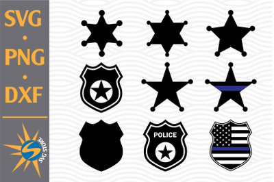 Police Badge SVG, PNG, DXF Digital Files Include