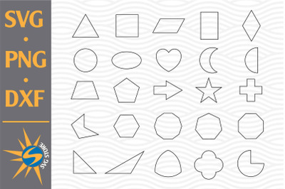 Basic Shape Outline SVG, PNG, DXF Digital Files Include