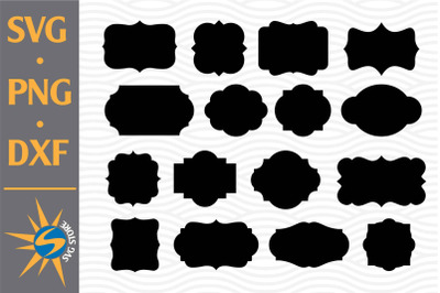 Label Silhouette SVG, PNG, DXF Digital Files Include