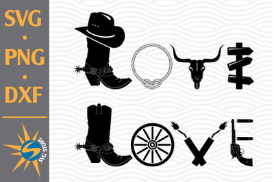 Love Cowboy SVG, PNG, DXF Digital Files Include