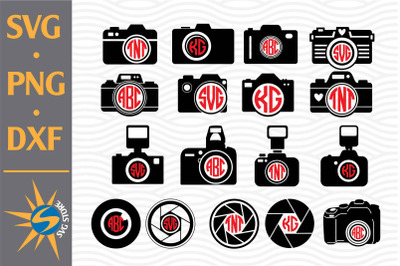 Camera Monogram SVG&2C; PNG&2C; DXF Digital Files Include