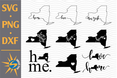 Home, Love New York SVG, PNG, DXF Digital Files Include