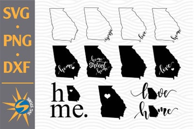 Home, Love Georgia SVG, PNG, DXF Digital Files Include