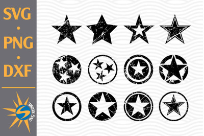 Distressed Star SVG&2C; PNG&2C; DXF Digital Files Include