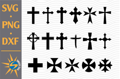 Cross Silhouette SVG&2C; PNG&2C; DXF Digital Files Include